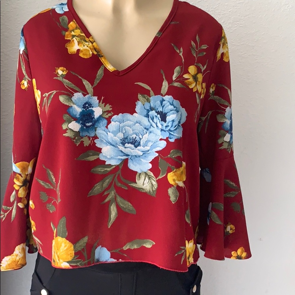 Burgundy blouse